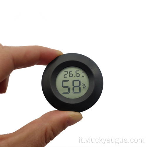 Misuratore di umidità della temperatura digitale rotonda LCD